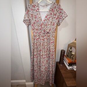 Floral Wrap Maxi Dress – Size Large – NWOT